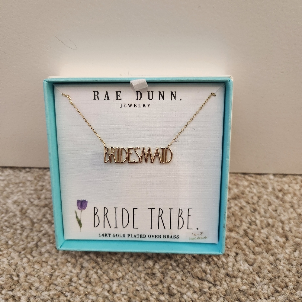 New in box! Rae Dunn Bride Tribe Bridemaid Necklace